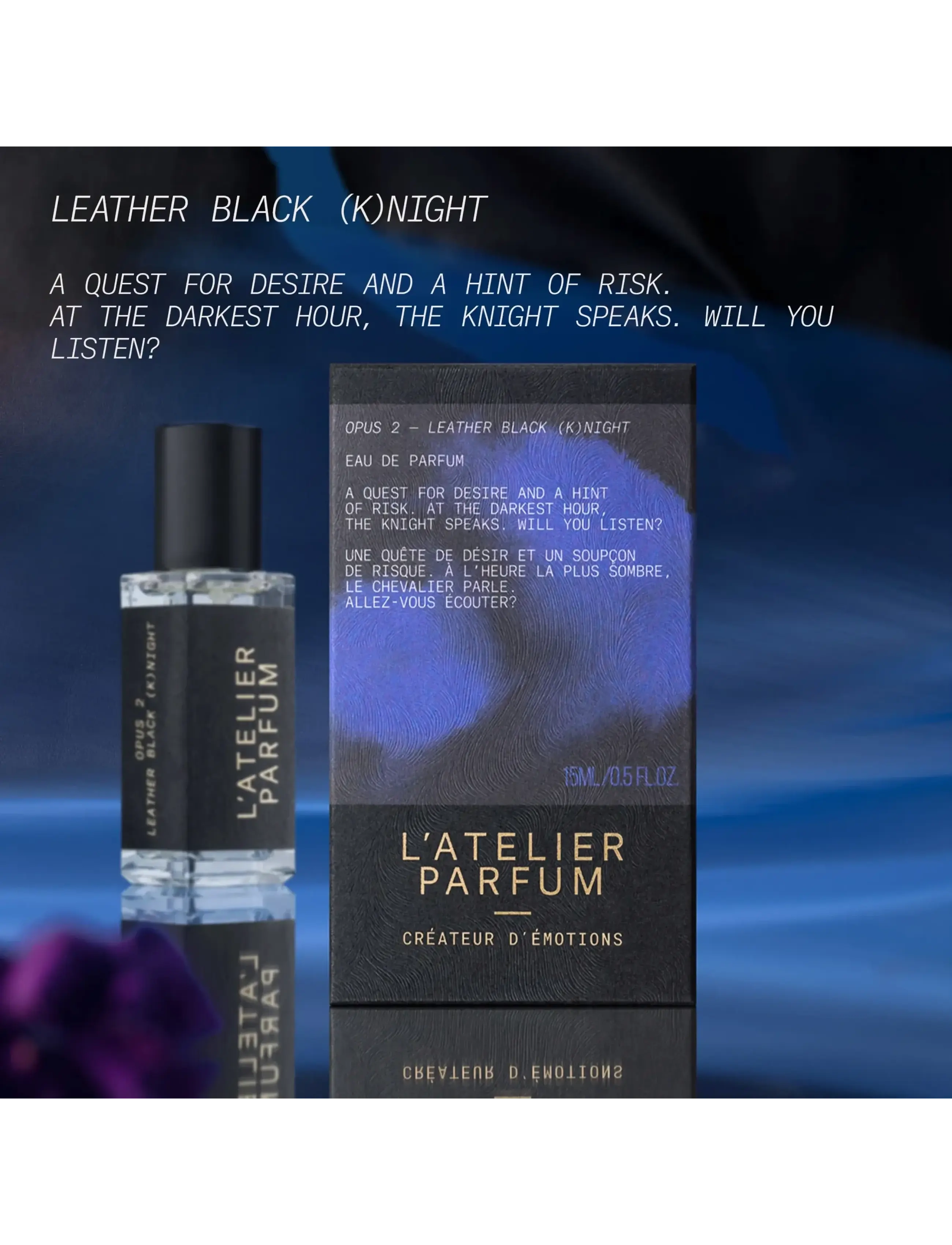 L'atelier Parfum - EDP LEATHER BLACK KNIGHT 15ML - til ham  - clear - 4