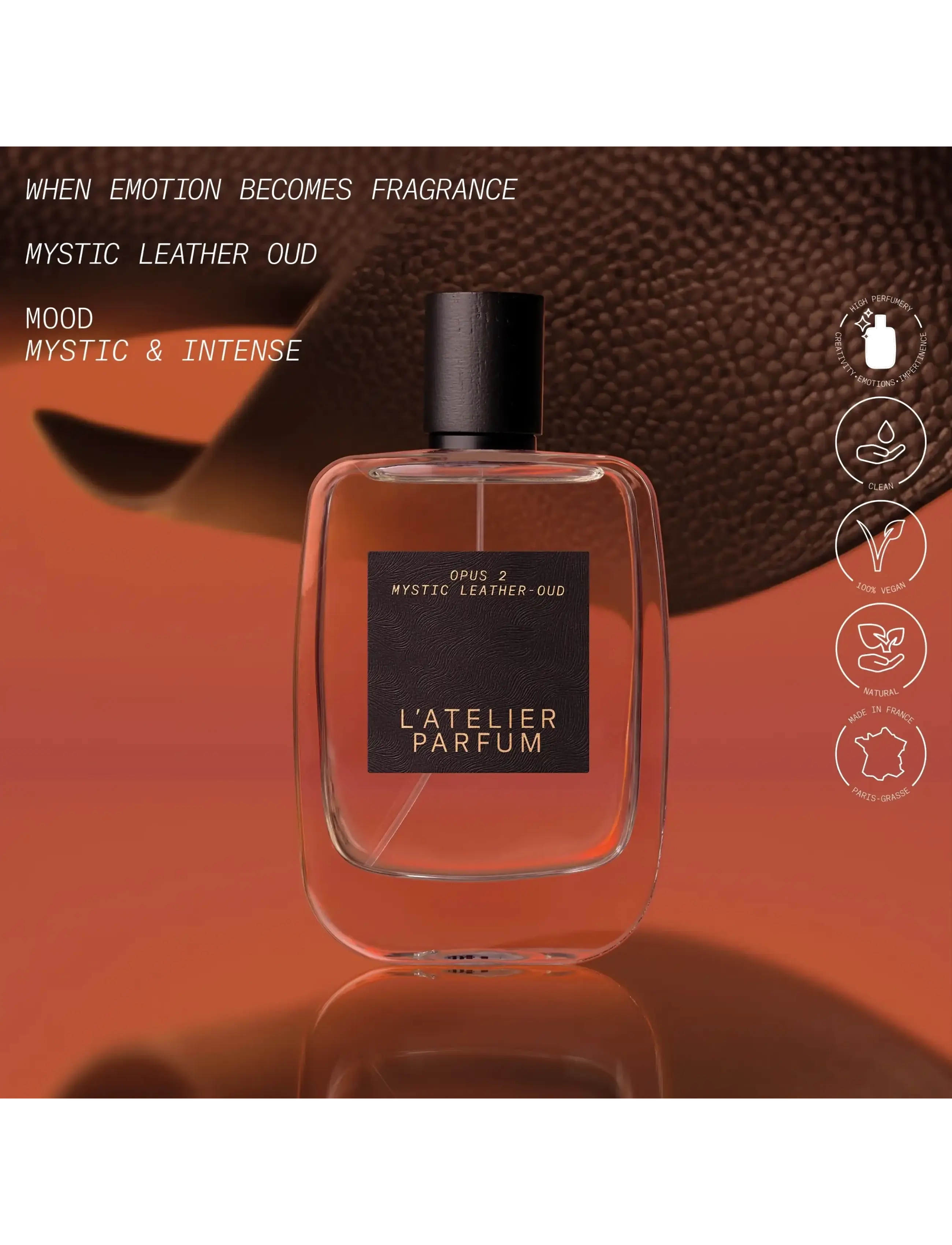 L'atelier Parfum - EDP MYSTIC LEATHER-OUD 100ML - til ham  - clear - 2