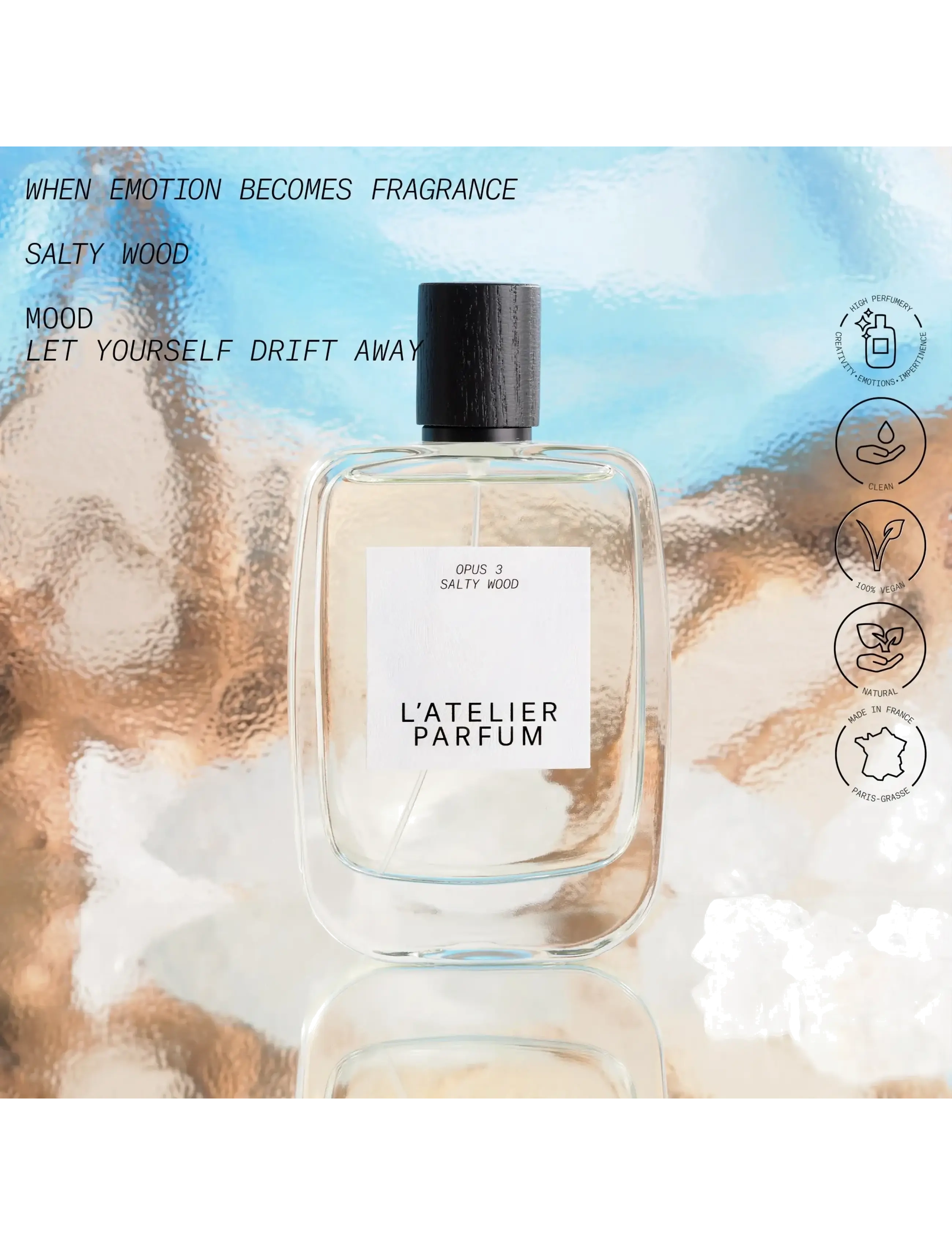 L'atelier Parfum - EDP SALTY WOOD 100ML - meestele  - clear - 2