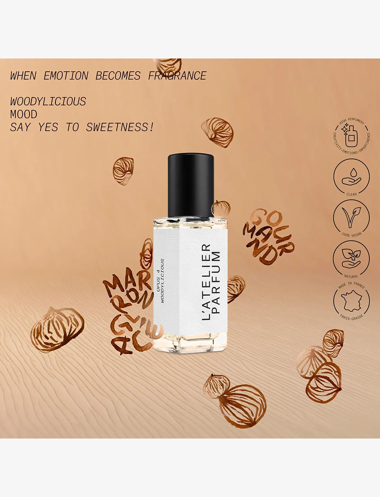 L'atelier Parfum - EDP WOODYLICIOUS 15ML - til ham  - clear - 2