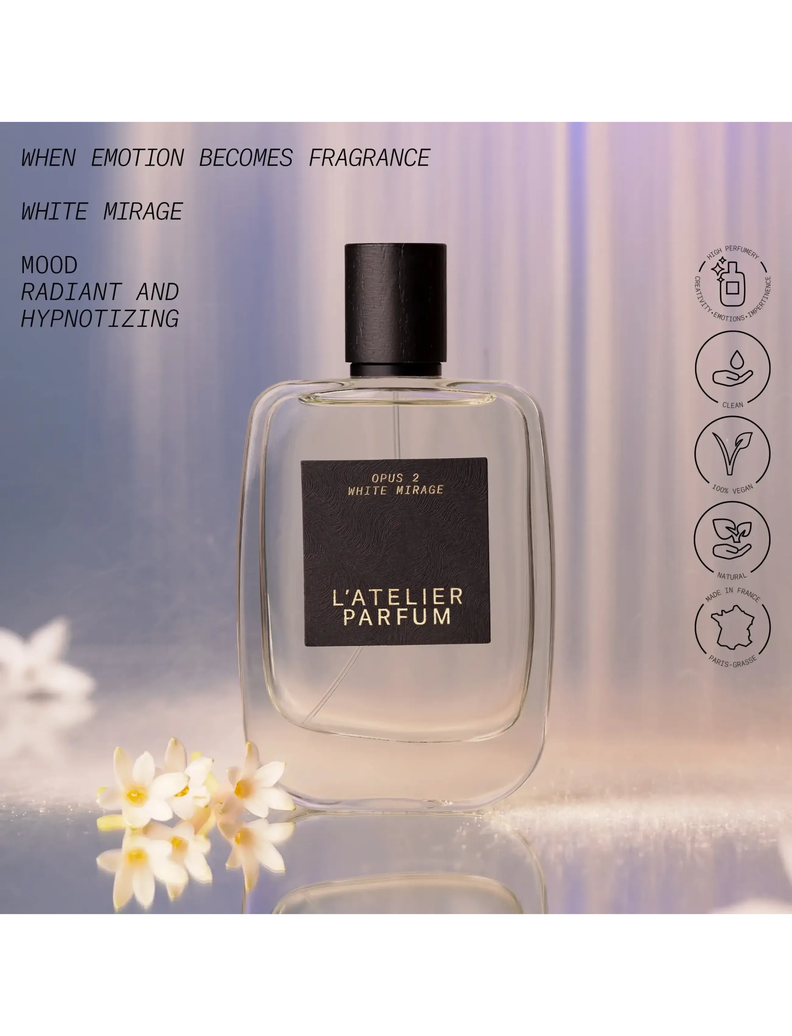 L'atelier Parfum - EDP WHITE MIRAGE 100ML - miehille  - clear - 2