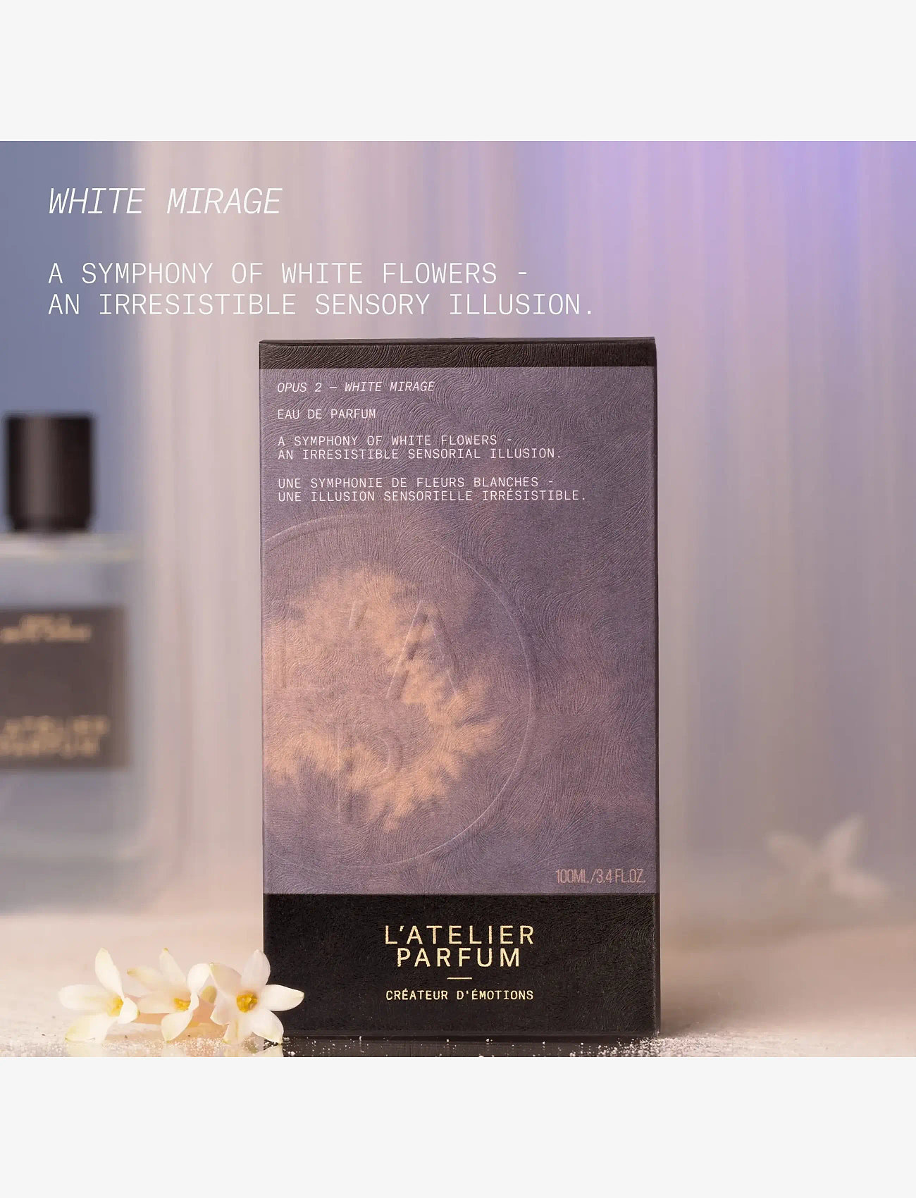 L'atelier Parfum - EDP WHITE MIRAGE 100ML - till honom  - clear - 4