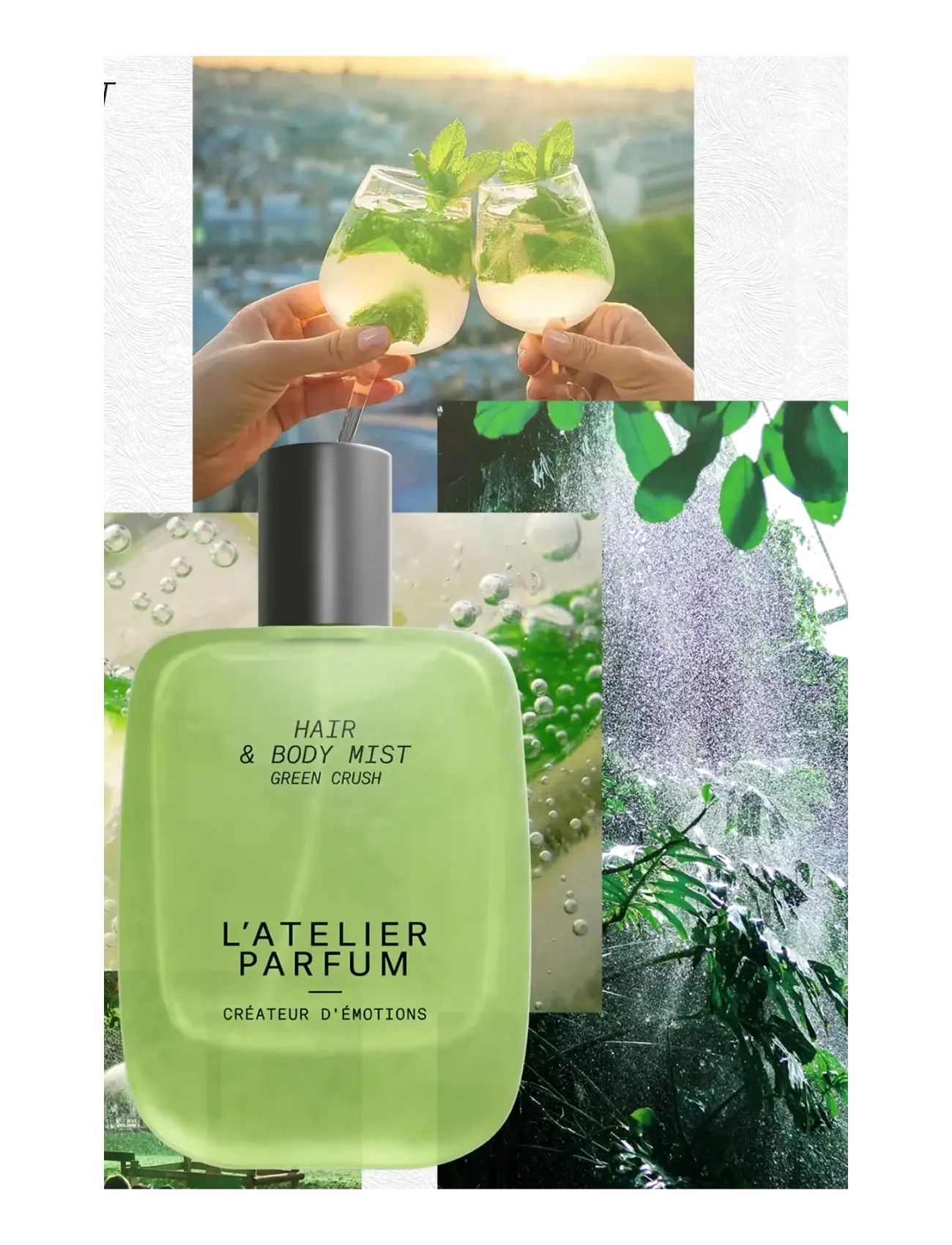 L'atelier Parfum - HAIR & BODY MIST GREEN CRUSH 50ML - til hende  - clear - 1
