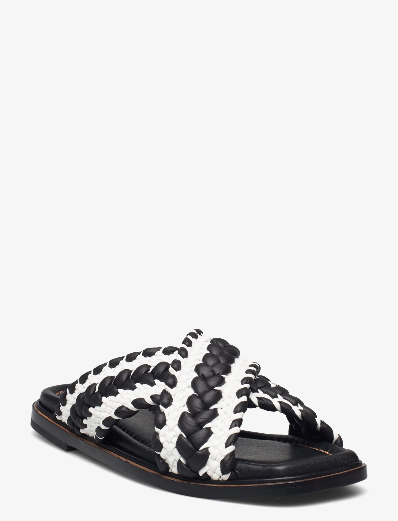 Laura Bellariva - Slip in sandal - platte sandalen - black/white - 0