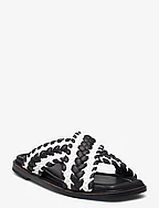 Slip in sandal - BLACK/WHITE
