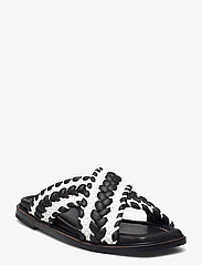 Laura Bellariva - Slip in sandal - flat sandals - black/white - 0
