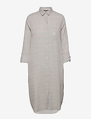 Lauren Ralph Lauren Homewear - LRL L/S ROLL TAB HIS SHIRT BALLET SLEEPS GREY PLAID - oberteile - grey plaid - 1