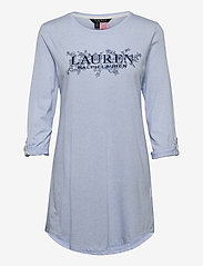 Lauren Ralph Lauren Homewear - LRL LOUNGER TEE BLUE HTR - oberteile - blue htr - 0