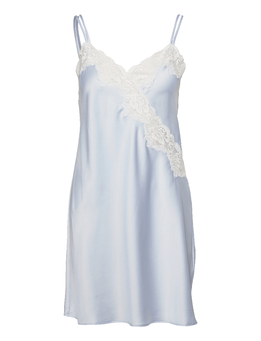 Lauren Ralph Lauren Homewear - LRL SIGNATURE DOUBLE STRAP LACE CHEMISE - blue - 1