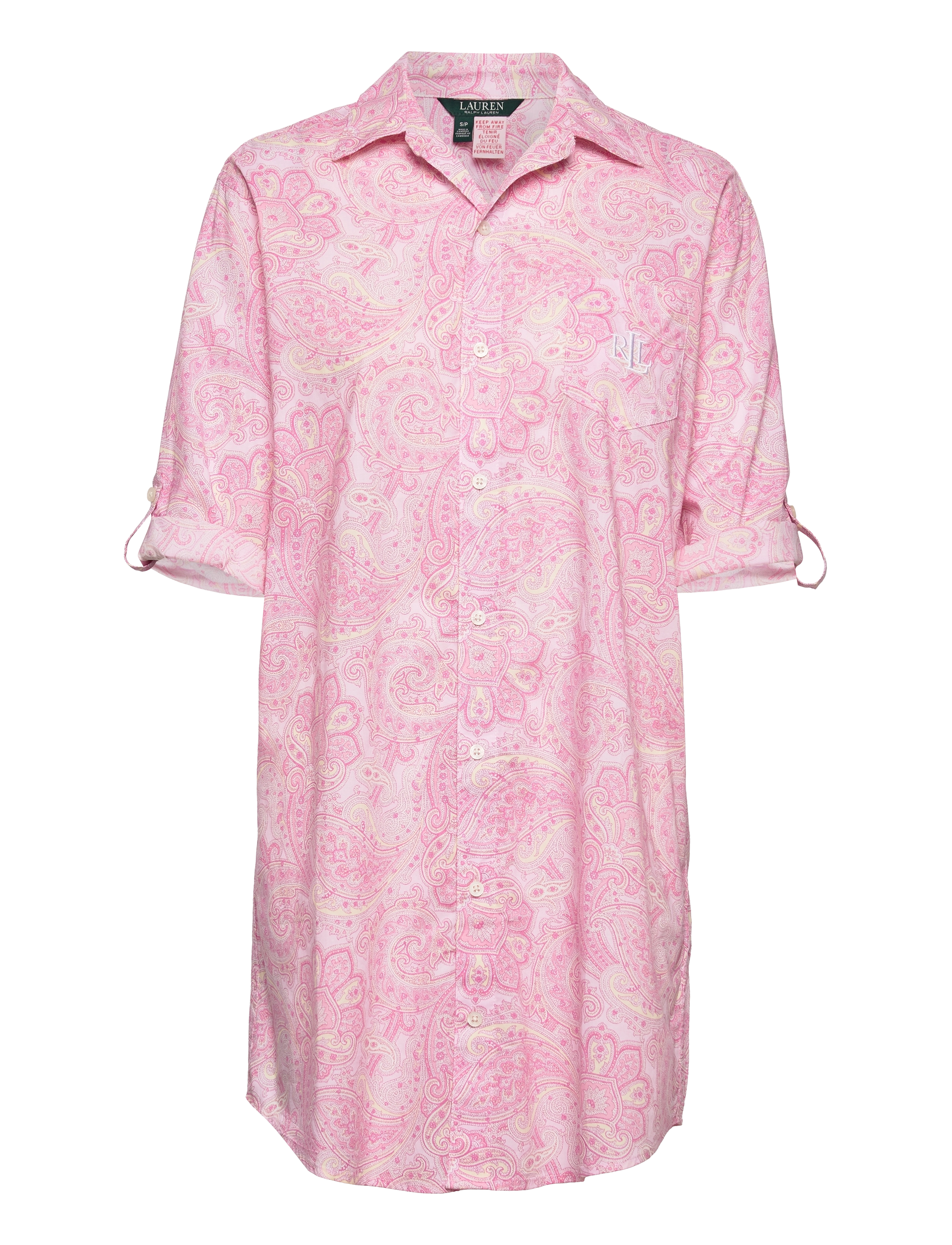 Lauren Ralph Lauren Homewear - LRL ROLL TAB HIS SLEEPSHIRT 3/4 SL. - multi paisley - 2