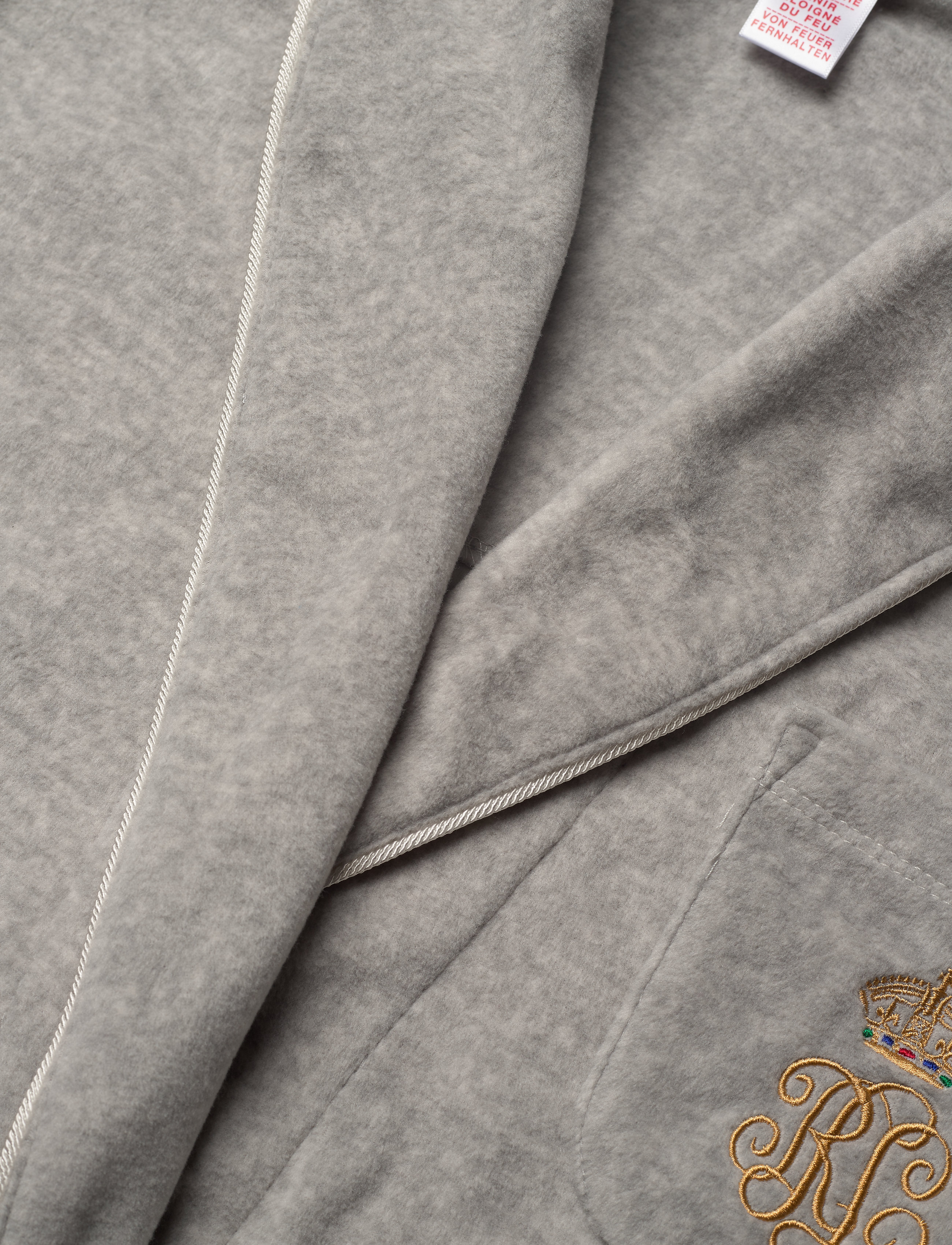 Lauren Ralph Lauren Homewear - LRL LONG SHAWL COLLAR  ROBE RECYCLED - grey - 2