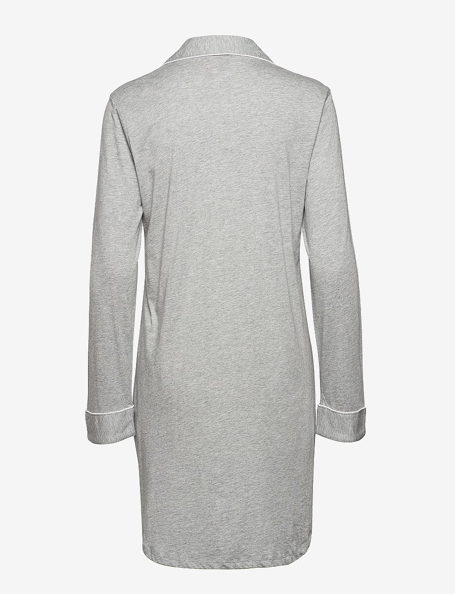 Lauren Ralph Lauren Homewear - LRL HAMMOND KNIT COLLAR SLEEPSHIRT - Öösärgid - grey heather - 2