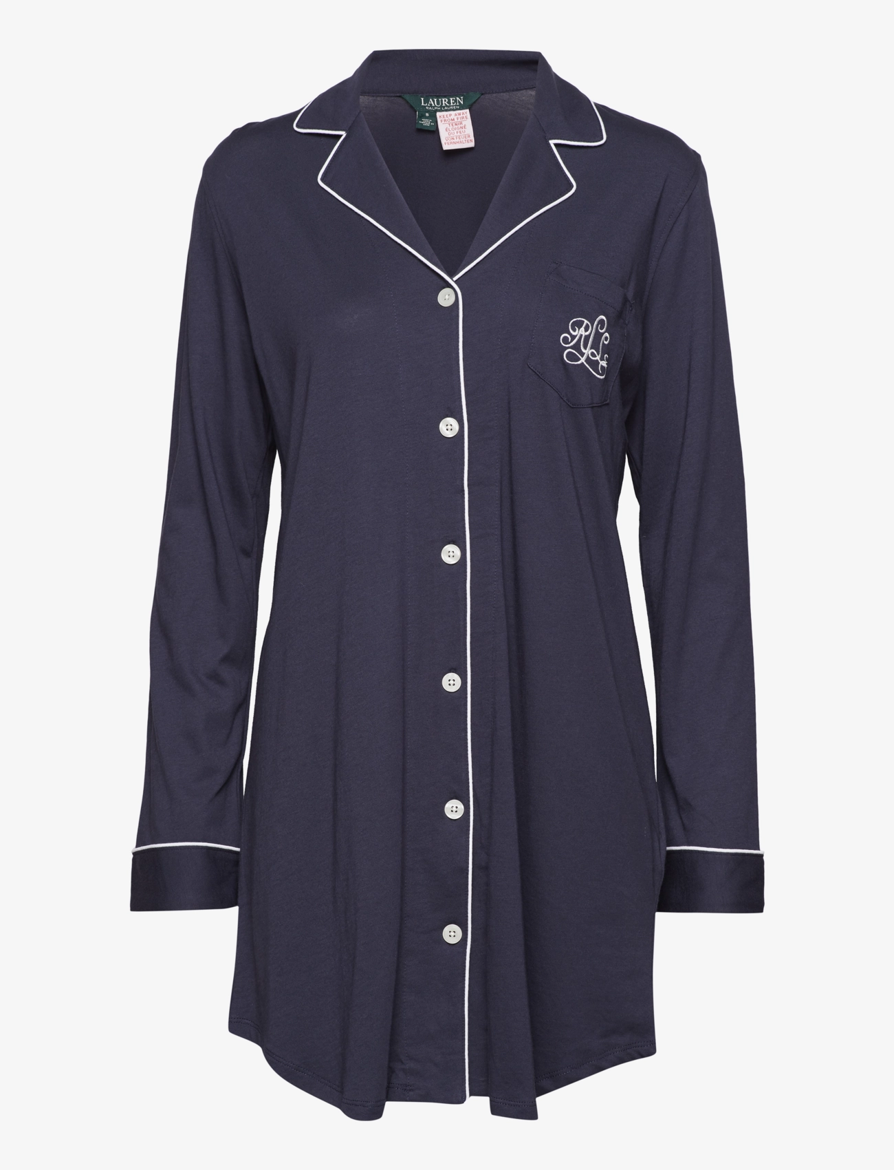 Lauren Ralph Lauren Homewear LRL HAMMOND KNIT COLLAR SLEEPSHIRT - Basics - NAVY WINDSOR / blue