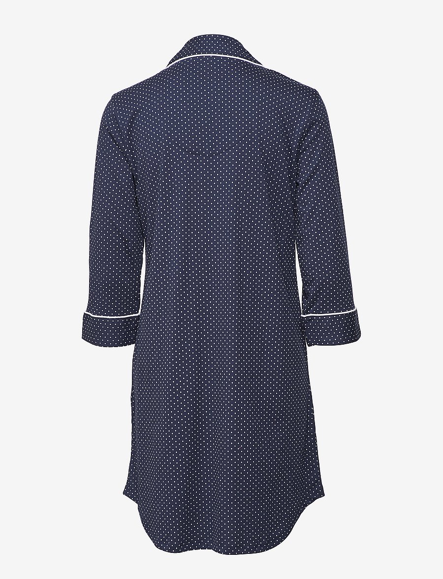 Lauren Ralph Lauren Homewear - LRL HERITAGE 3/4 SL CLASSIC NOTCH SLEEPS - nachthemden - windsor navy/white dot - 2