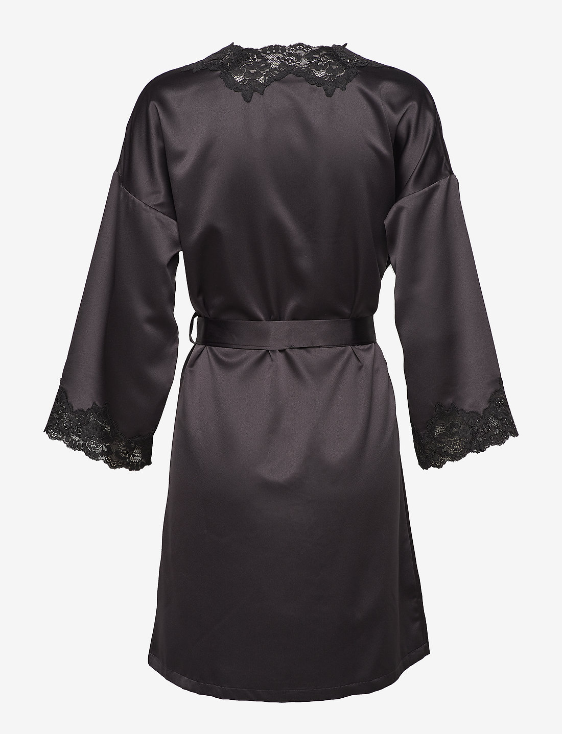 Lauren Ralph Lauren Homewear - LRL SIGNATURE LACE KIMONO ROBE 97 CM - bluser & skjorter - black - 2