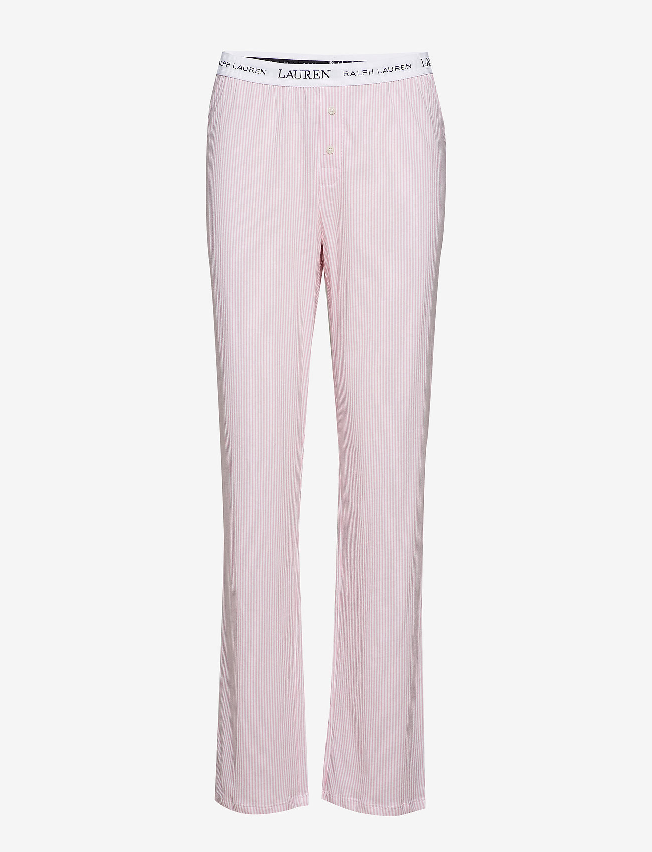 Lauren Ralph Lauren Homewear - LRL ESSENTIALS SOFT JERSEY LOGO PANTS - pale pink stripe - 0