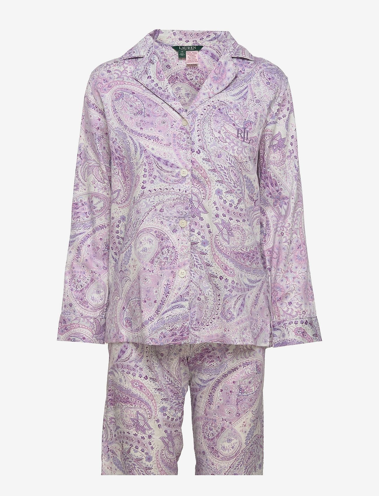 Lauren Ralph Lauren Homewear - LRL GRAND ESTATE LONG SL. PJ SET - purple paisley - 0