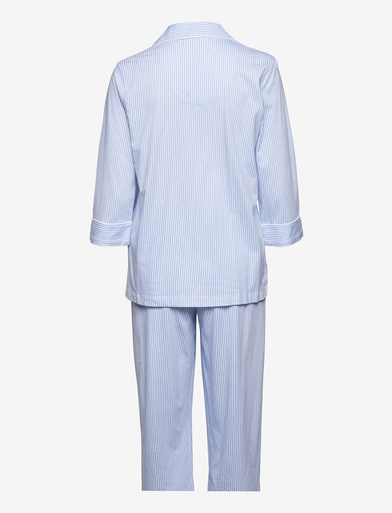 Lauren Ralph Lauren Homewear - LRL HERITAGE 3/4 SL CLASSIC NOTCH PJ SET - nattøj & hyggetøj - french blue/white stripe - 2