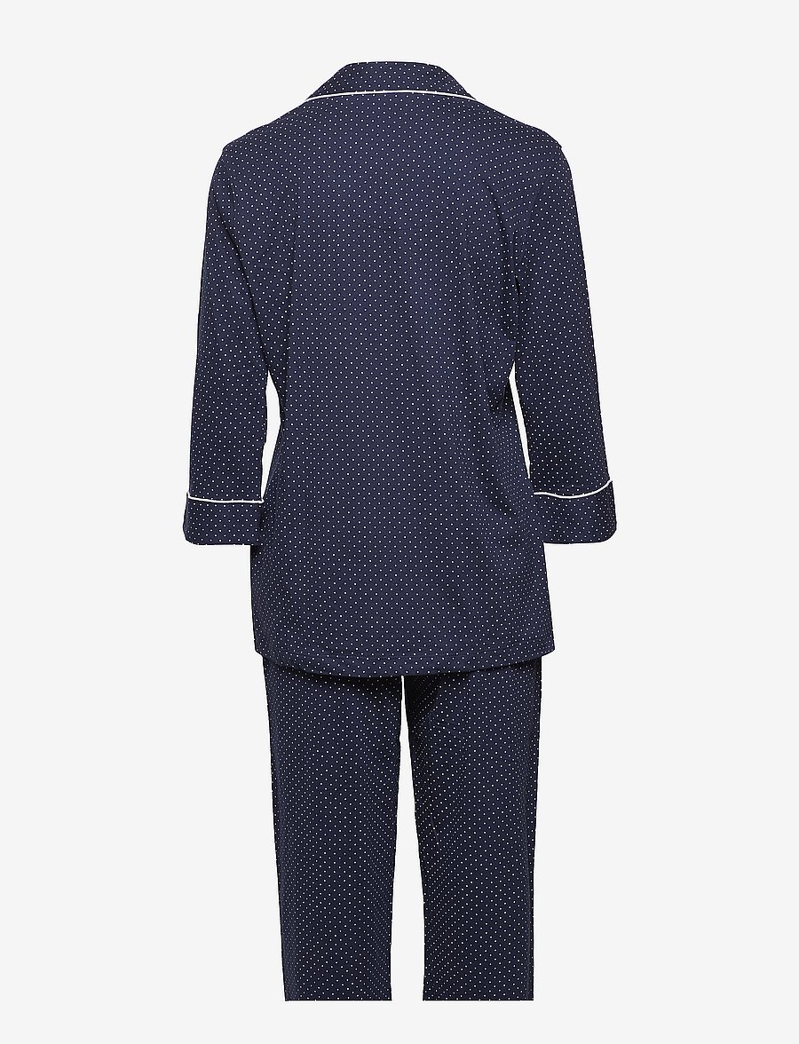 Lauren Ralph Lauren Homewear - LRL HERITAGE 3/4 SL CLASSIC NOTCH PJ SET - pyjamas - windsor navy/white dot - 2