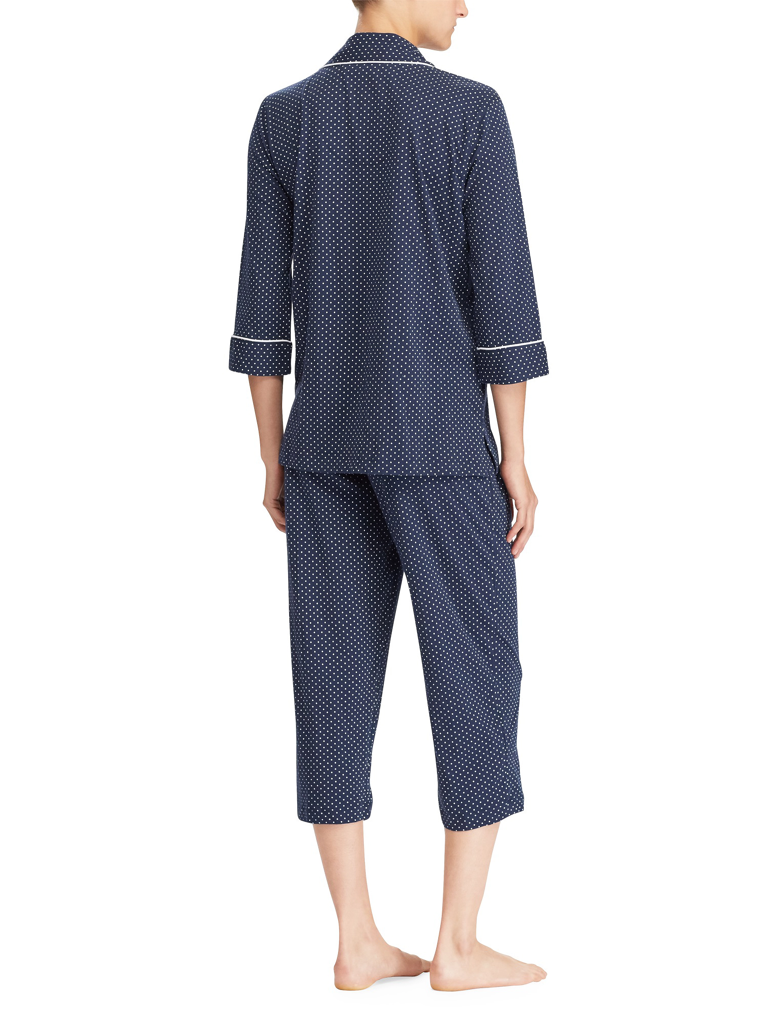 Lauren Ralph Lauren Homewear - LRL HERITAGE 3/4 SL CLASSIC NOTCH PJ SET - pyjamas - windsor navy/white dot - 5