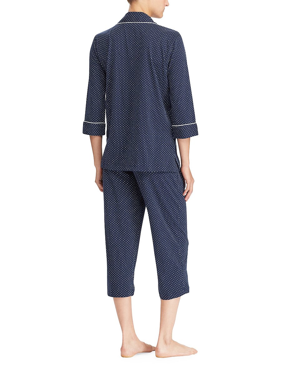 Lauren Ralph Lauren Homewear - LRL HERITAGE 3/4 SL CLASSIC NOTCH PJ SET - pyjamas - windsor navy/white dot - 5