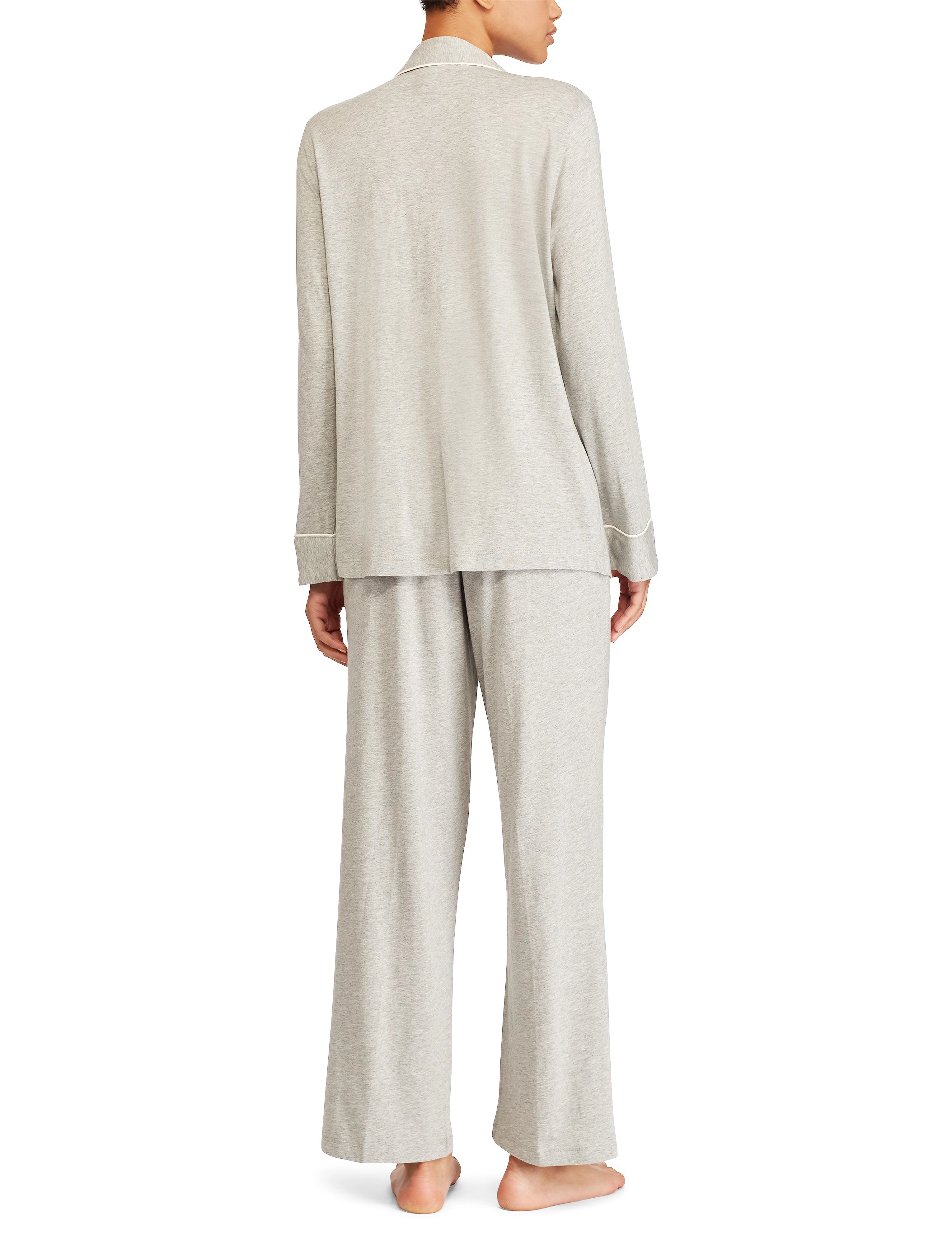 Lauren Ralph Lauren Homewear - LRL HAMMOND KNIT COLLAR PJ SET - pidžaamad - grey heather - 5