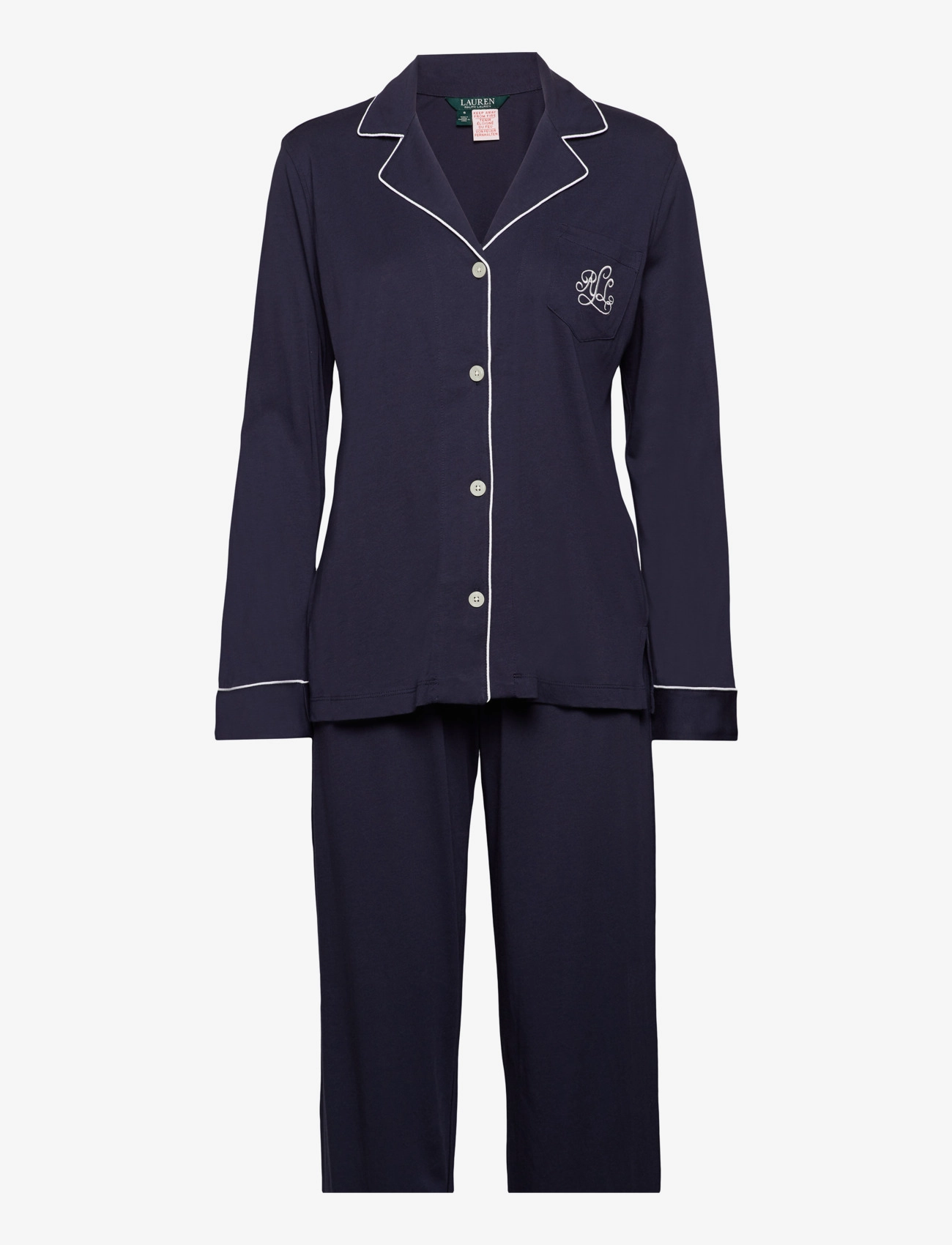 Lauren Ralph Lauren Homewear LRL HAMMOND KNIT COLLAR PJ SET - Pyjamas - WINDSOR NAVY / navy