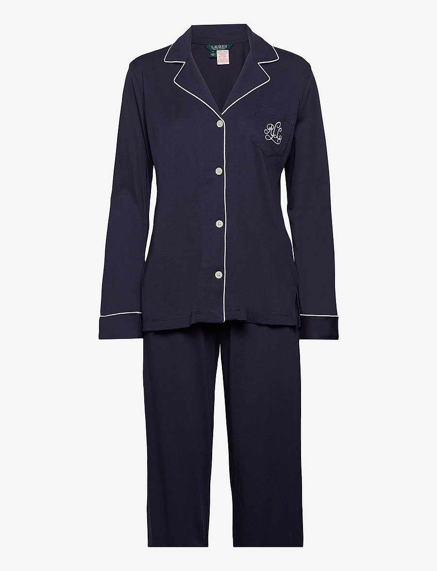 Lauren Ralph Lauren Homewear - LRL HAMMOND KNIT COLLAR PJ SET - pyjamas - windsor navy - 1