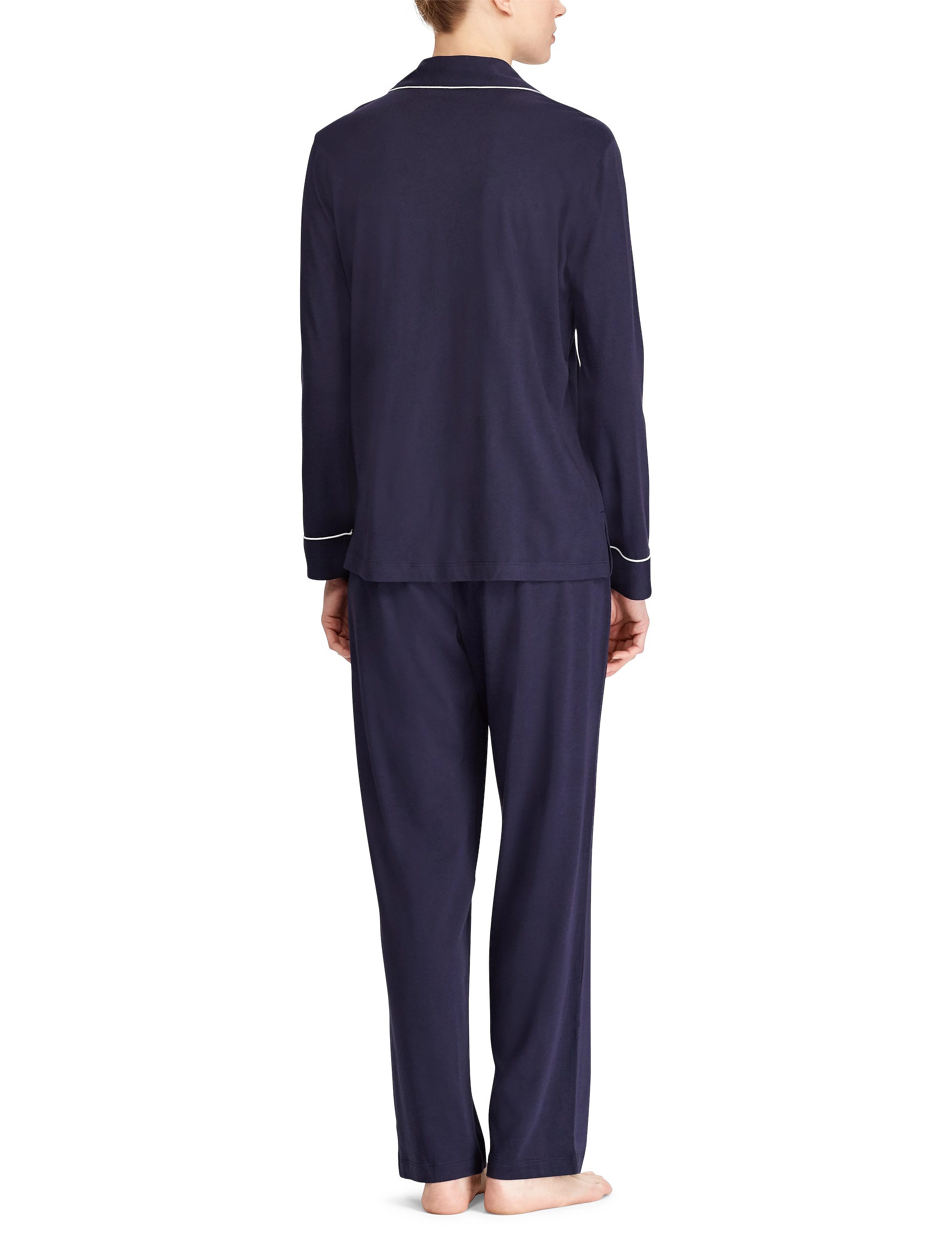 Lauren Ralph Lauren Homewear - LRL HAMMOND KNIT COLLAR PJ SET - pyjamas - windsor navy - 5