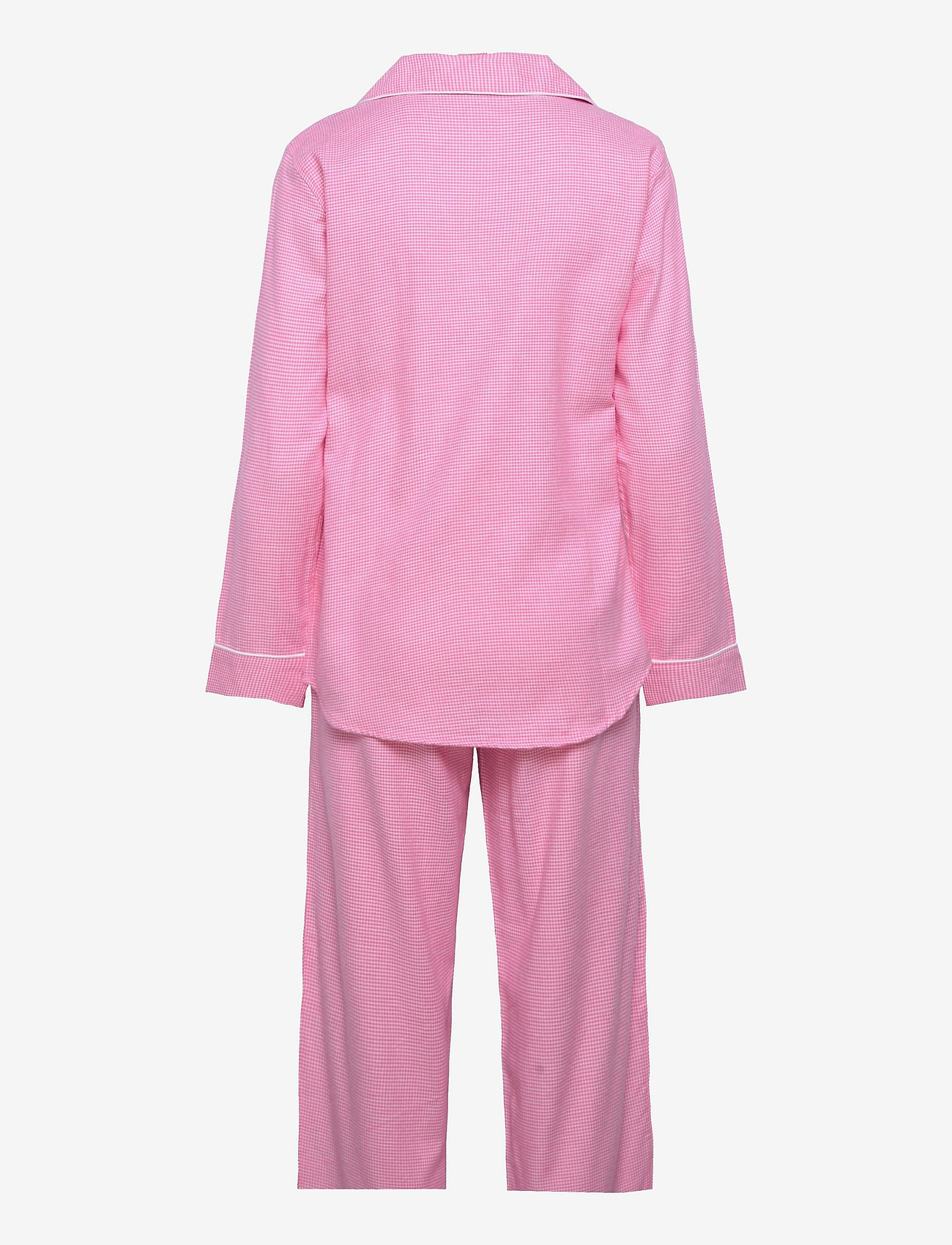 Lauren Ralph Lauren Homewear - LRL L/S NOTCH COLLAR LONG PANT PJ SET - pink check - 1
