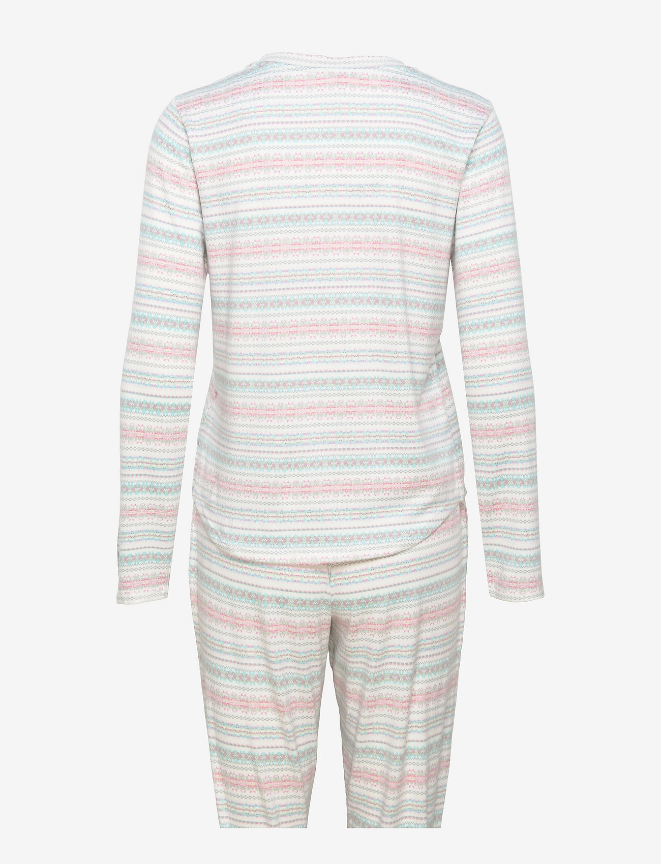 Lauren Ralph Lauren Homewear - LRL L/S HENLEY JOGGER PANT PJ SET - ivory pt - 1