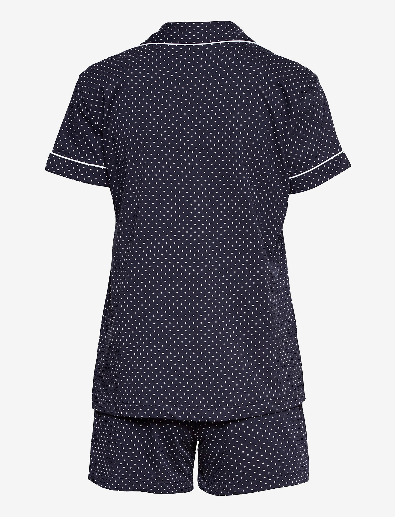 Lauren Ralph Lauren Homewear - LRL Short sl. notch collar boxer pj - navy dot - 1
