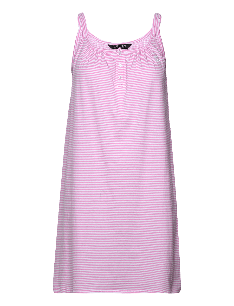 Lauren Ralph Lauren Homewear - LRL Double strap button gown - nachthemden - pink stripe - 1