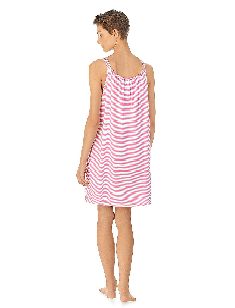Lauren Ralph Lauren Homewear - LRL Double strap button gown - nachthemden - pink stripe - 3
