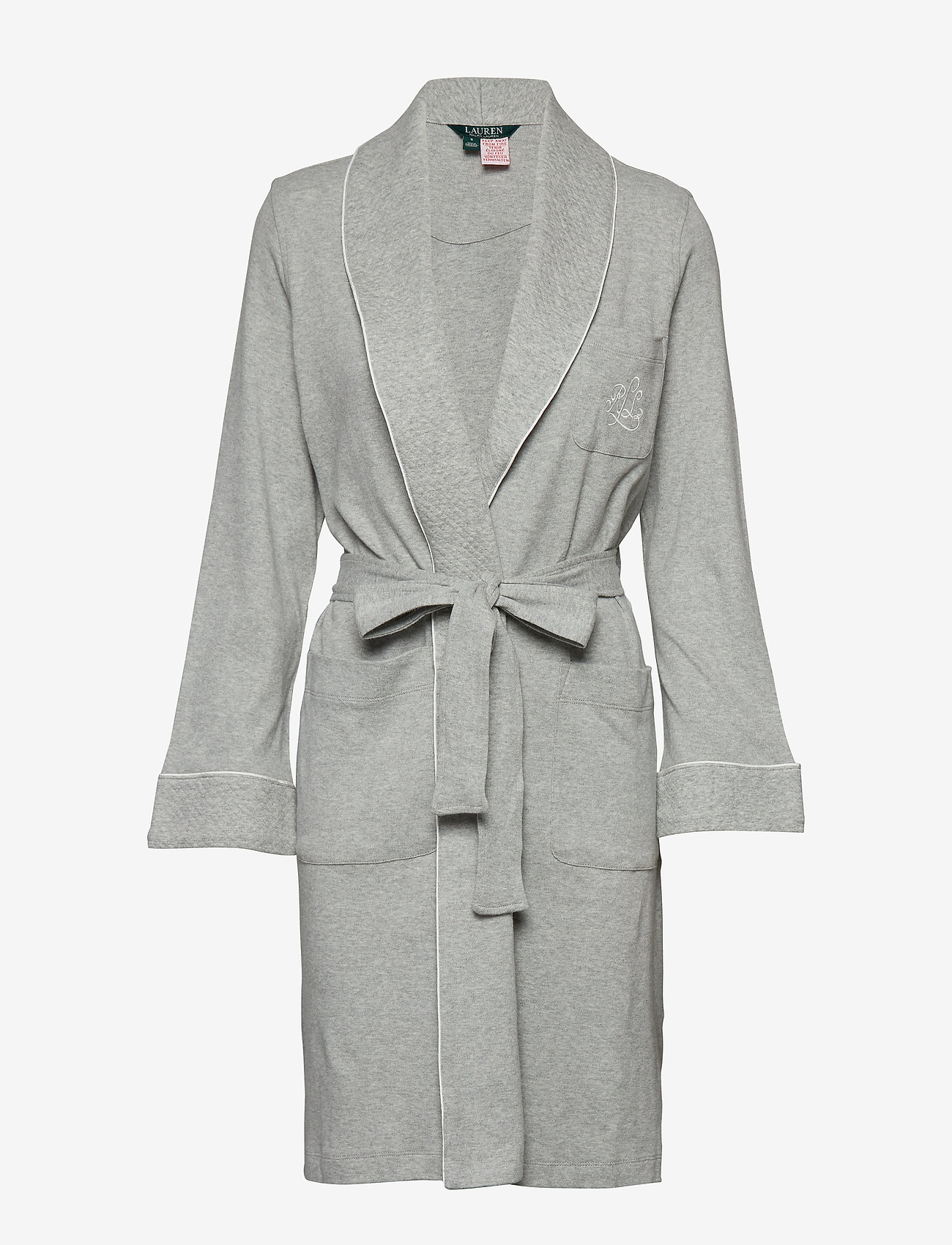 Lauren Ralph Lauren Homewear - LRL Essential quilted collar robe - grey heather - 0