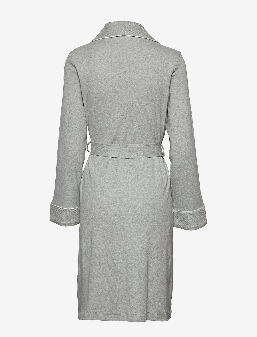Lauren Ralph Lauren Homewear - LRL Essential quilted collar robe - morgenkåber - grey heather - 1