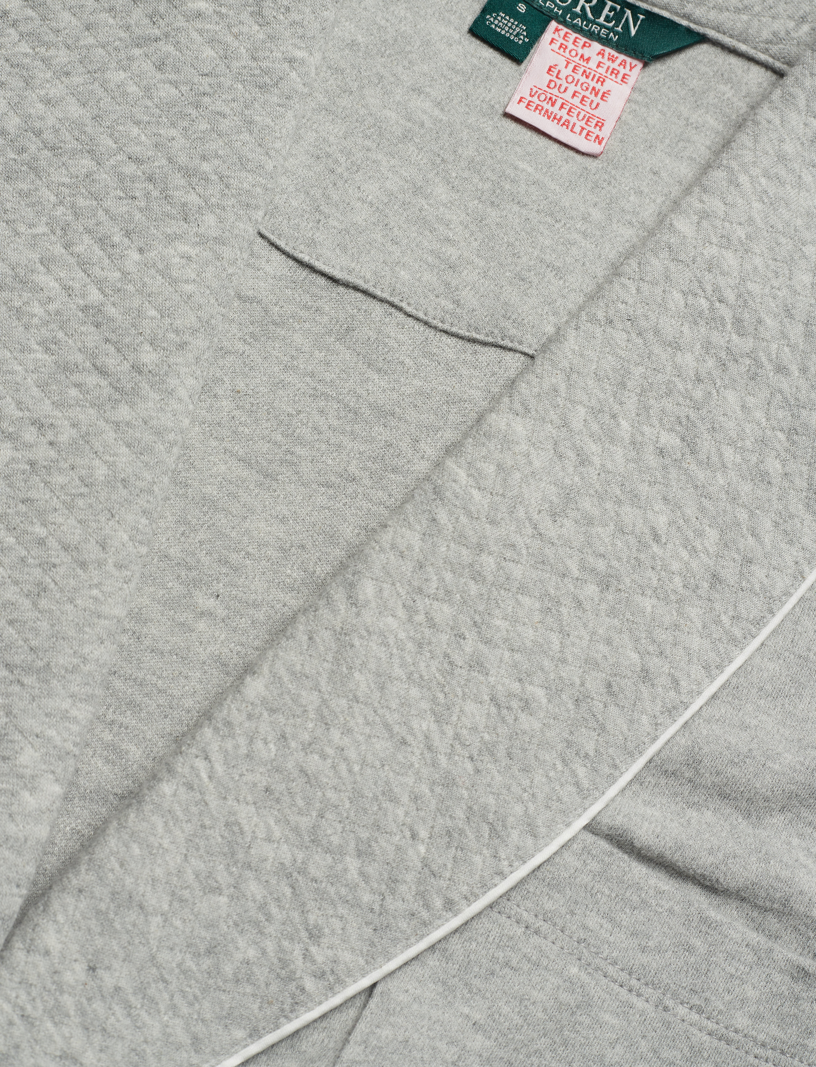 Lauren Ralph Lauren Homewear - LRL Essential quilted collar robe - morgenkåber - grey heather - 2