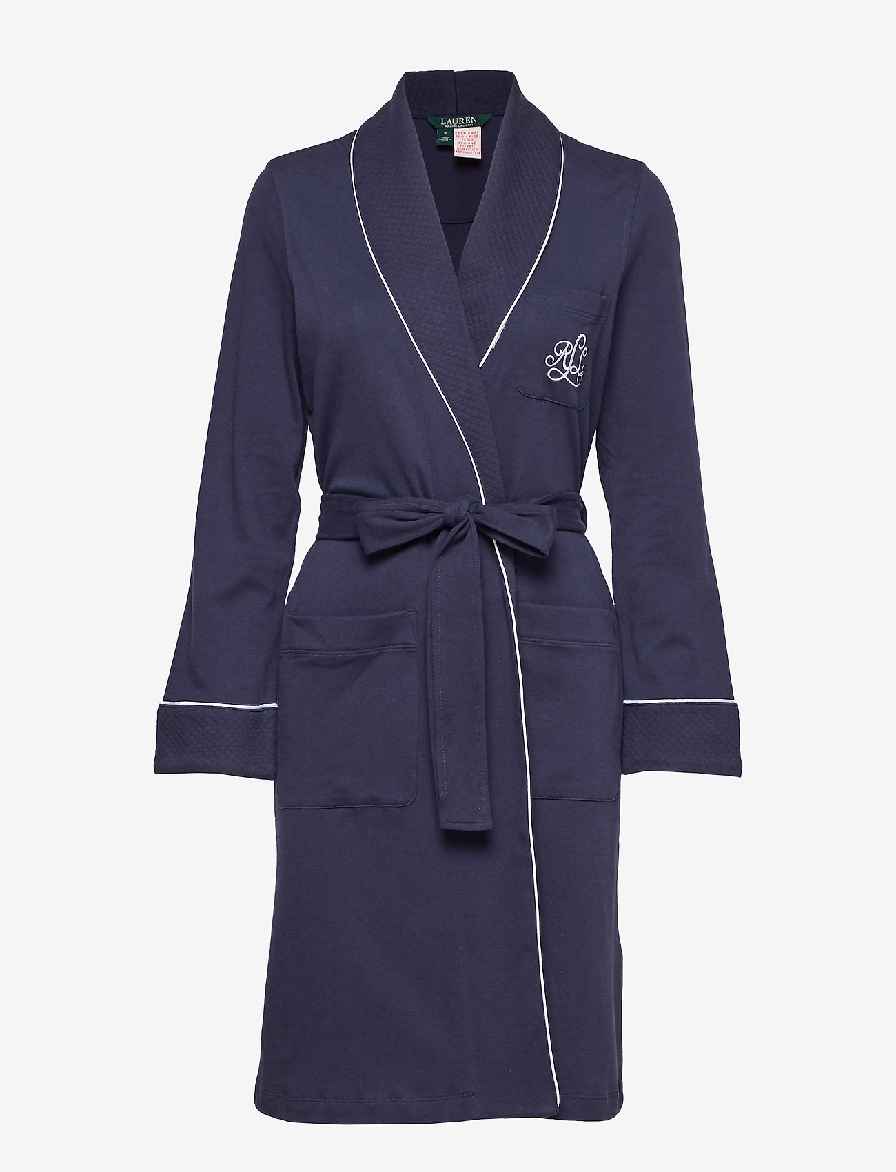 Lauren Ralph Lauren Homewear LRL Essential quilted collar robe - Bielizna - NAVY WINDSOR / blue