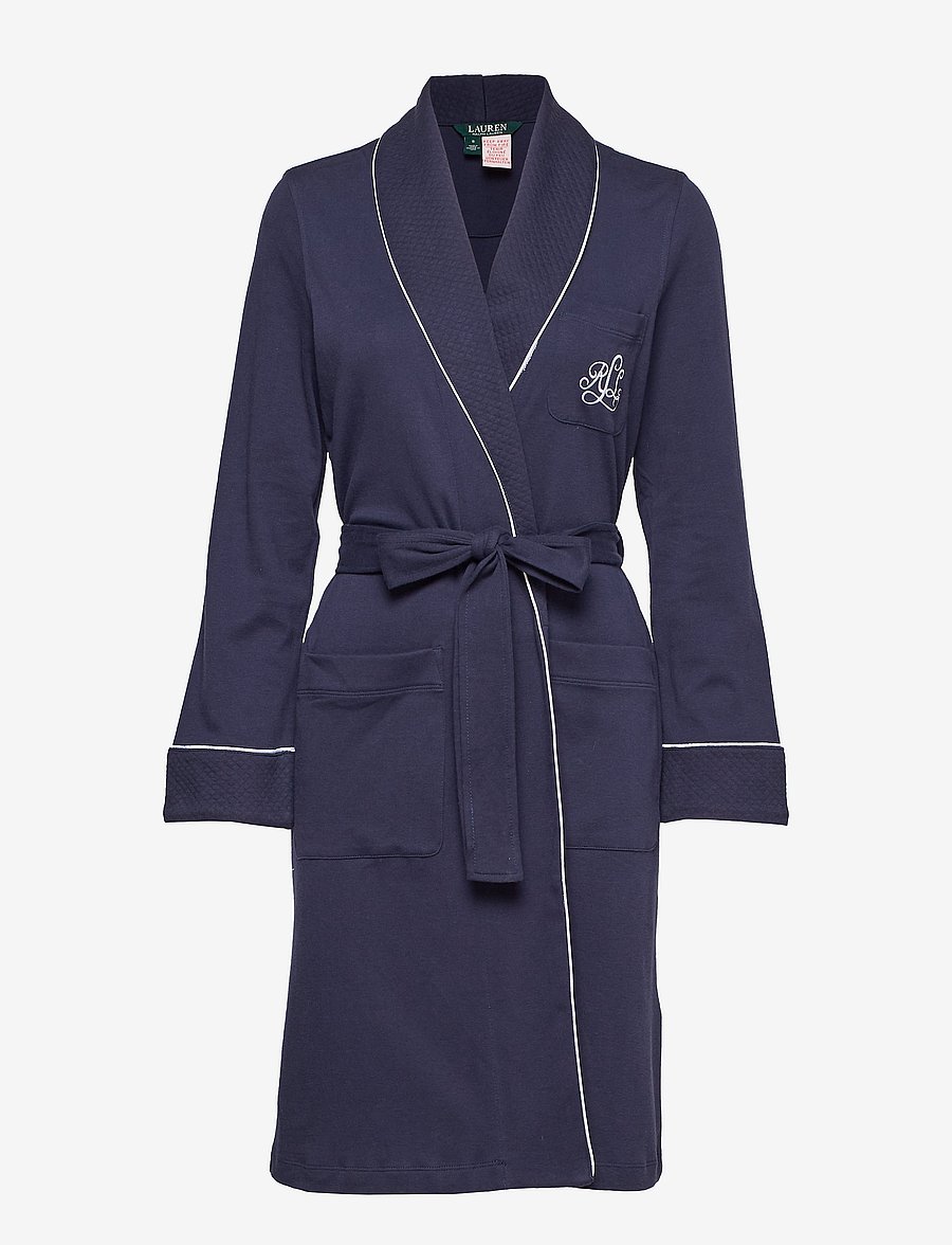 Lauren Ralph Lauren Homewear - LRL Essential quilted collar robe - navy windsor - 0