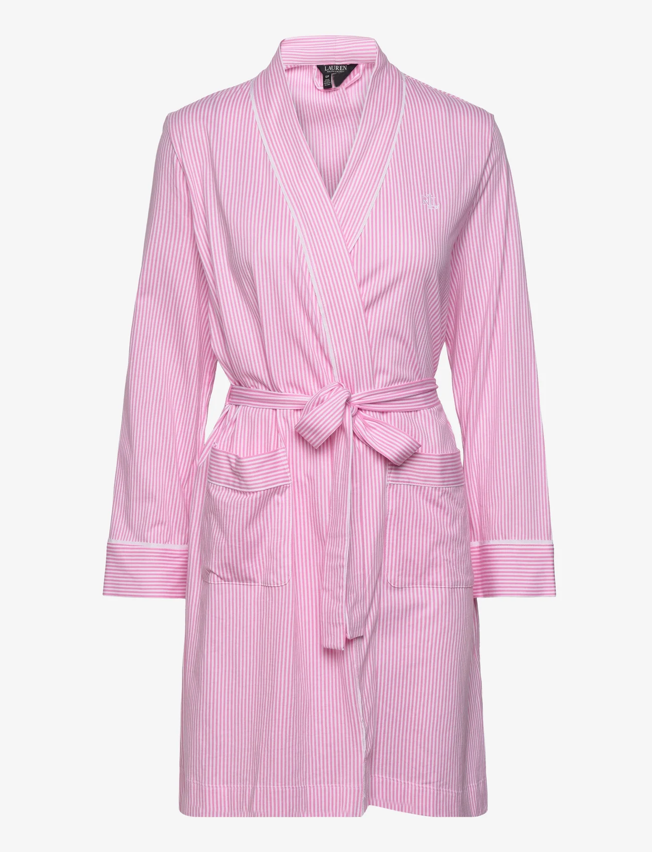 Lauren Ralph Lauren Homewear - LRL KIMONO WRAP ROBE - köp efter pris - pink stripe - 1