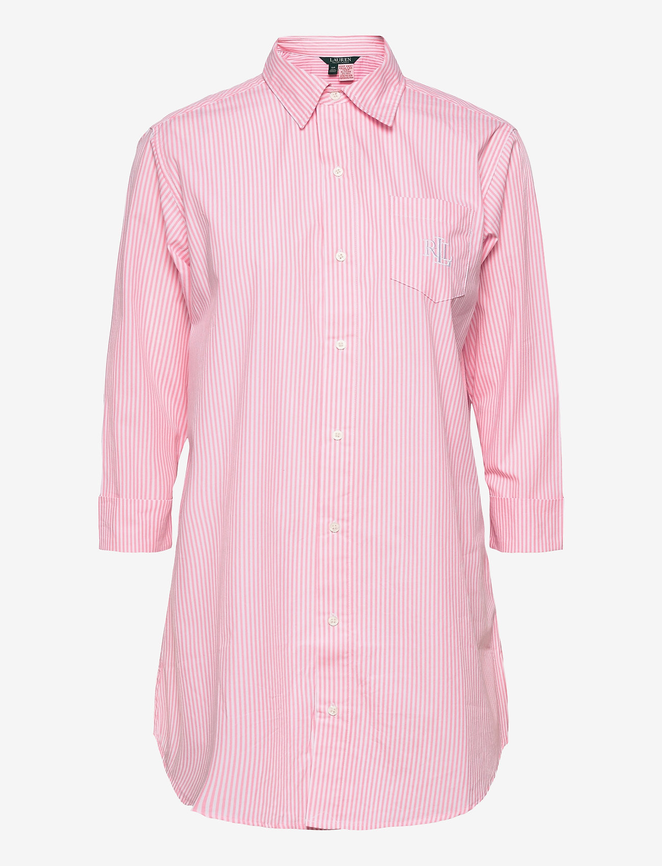 Lauren Ralph Lauren Homewear - Lauren Ralph Lauren 3/4 sl sleepshi - tops - pink/white stripe - 0