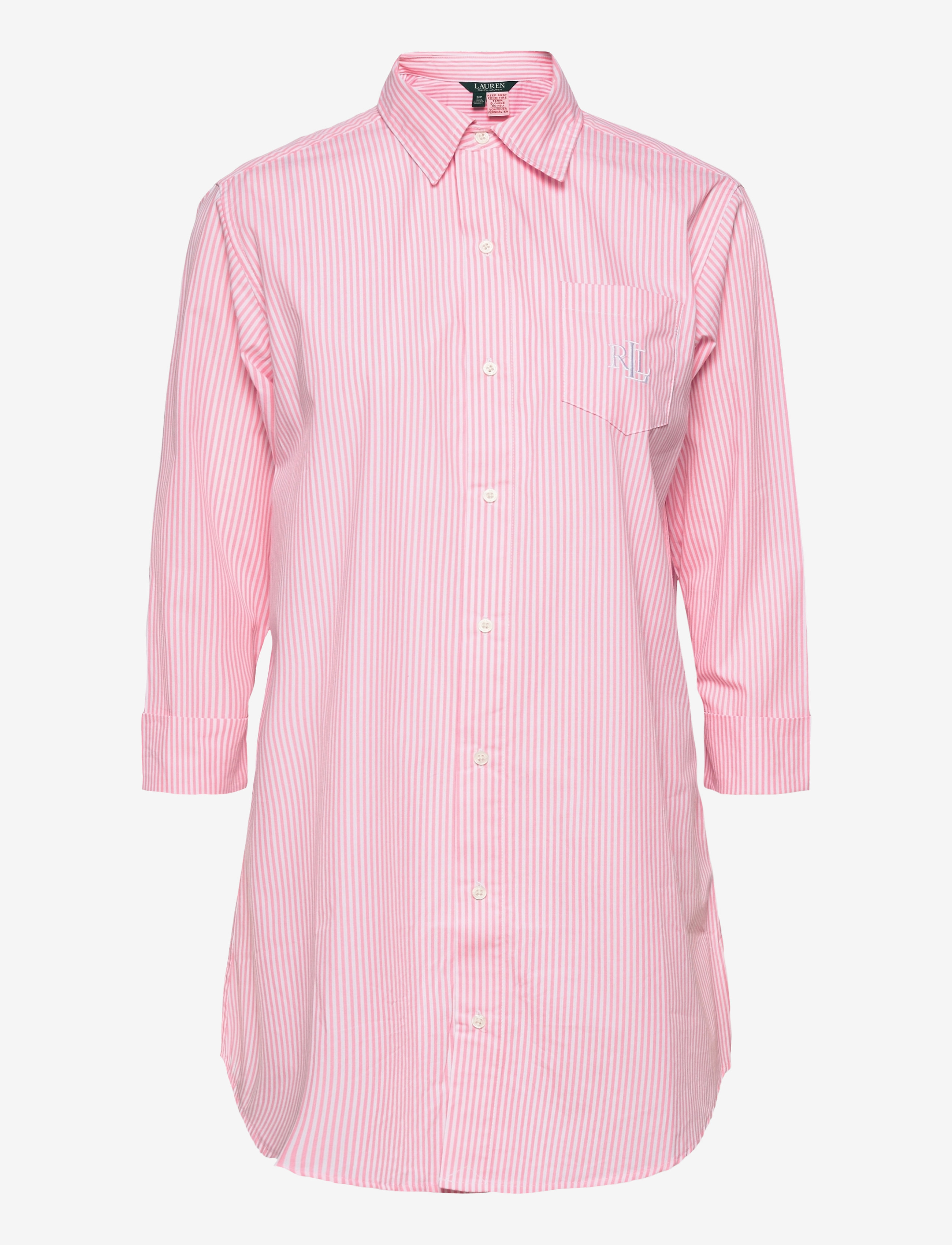 Lauren Ralph Lauren Homewear LRL HERITAGE ESS. 3/4 SL SLEEPSHIRT - Pesu - PINK/WHITE STRIPE / pink/rose