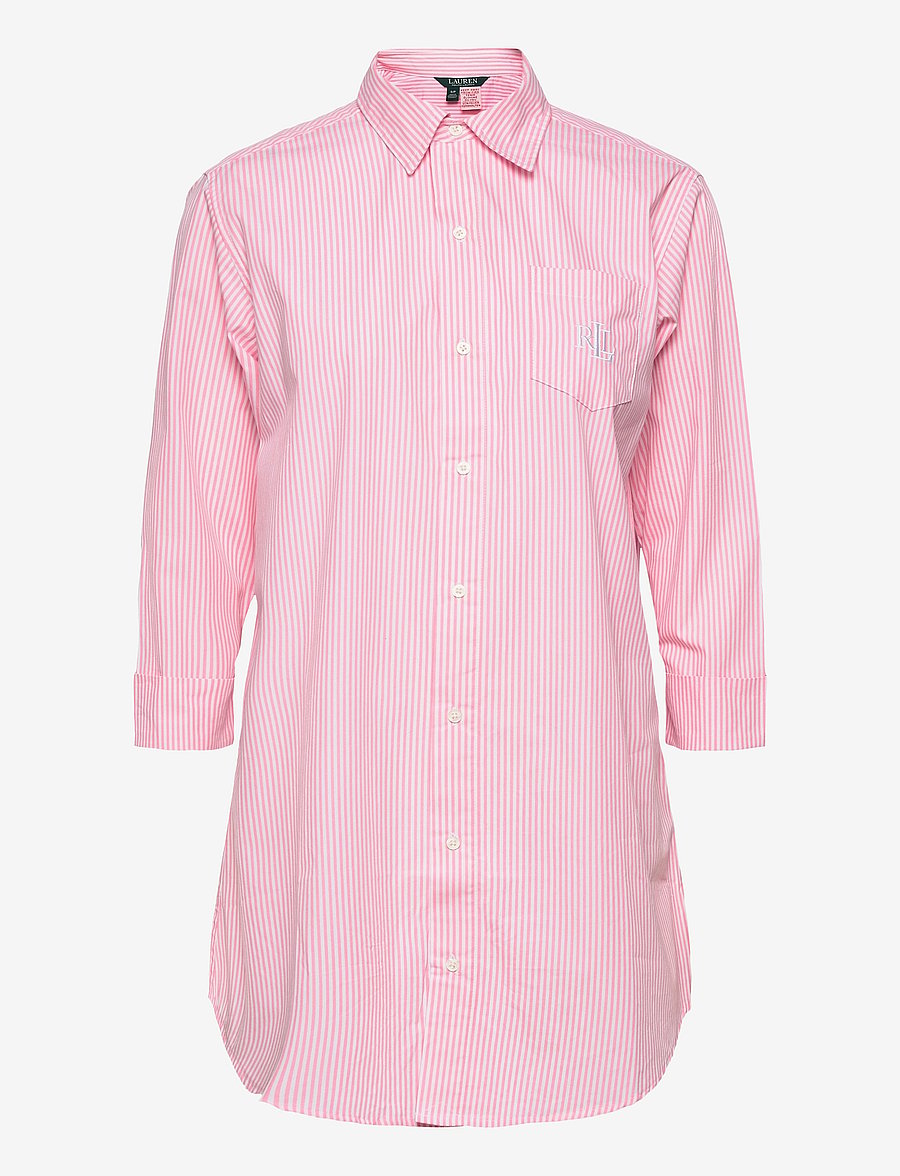 Lauren Ralph Lauren Homewear - Lauren Ralph Lauren 3/4 sl sleepshi - pink/white stripe - 0