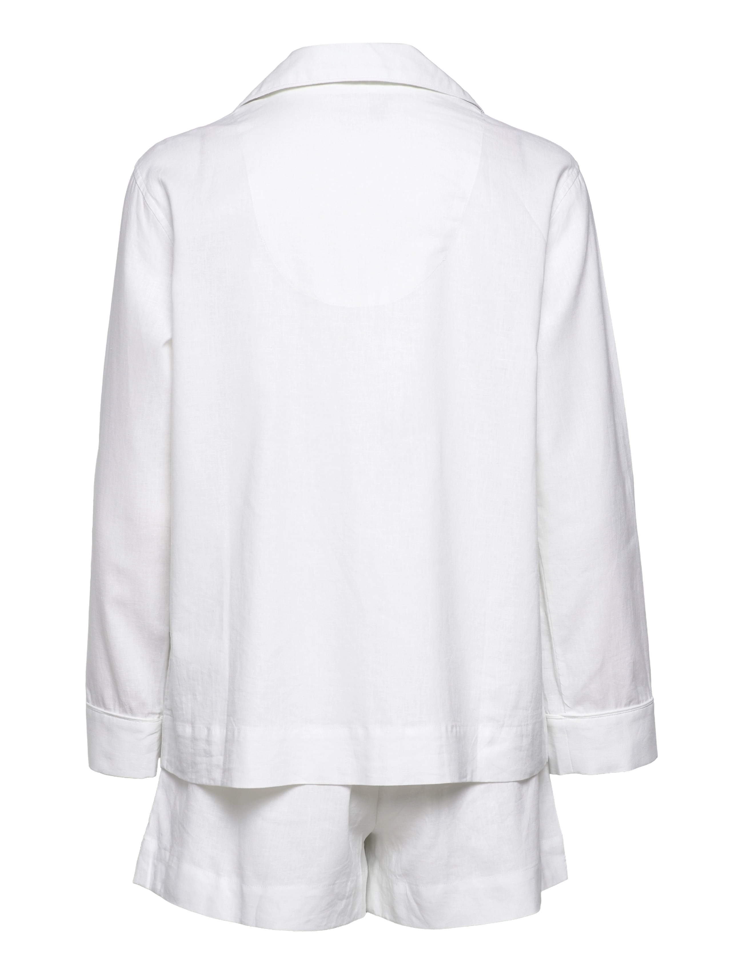 Lauren Ralph Lauren Homewear - LRL LONG SL. NOTCH COLLAR BOXER PJ SET - white - 1