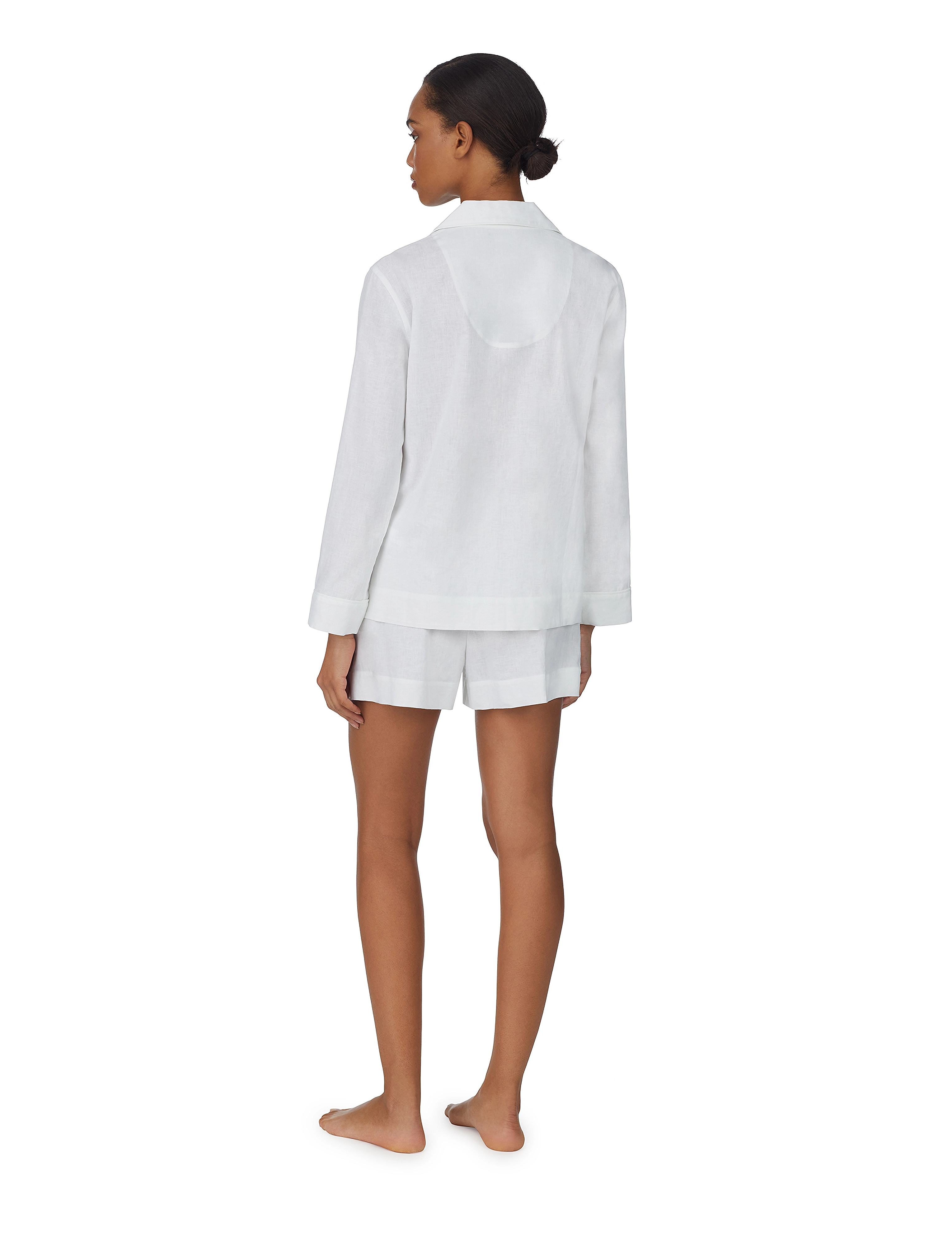 Lauren Ralph Lauren Homewear - LRL LONG SL. NOTCH COLLAR BOXER PJ SET - white - 5