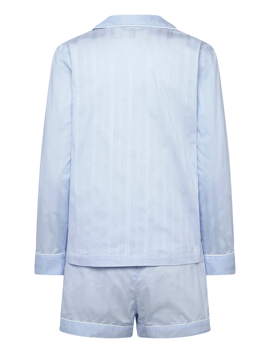 Lauren Ralph Lauren Homewear - LRL L/s notch collar boxer pj set - blue stripe - 2