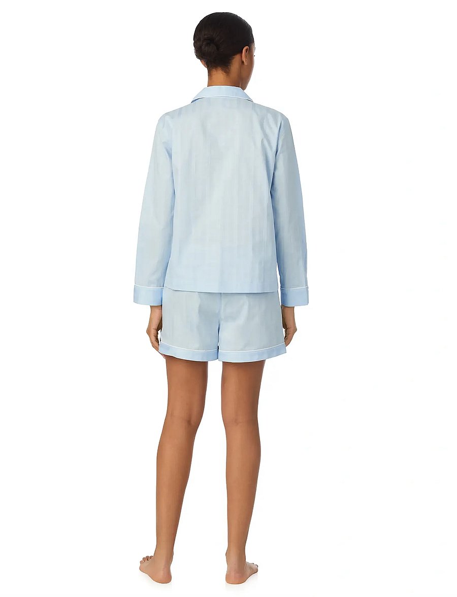 Lauren Ralph Lauren Homewear - LRL L/s notch collar boxer pj set - blue stripe - 5