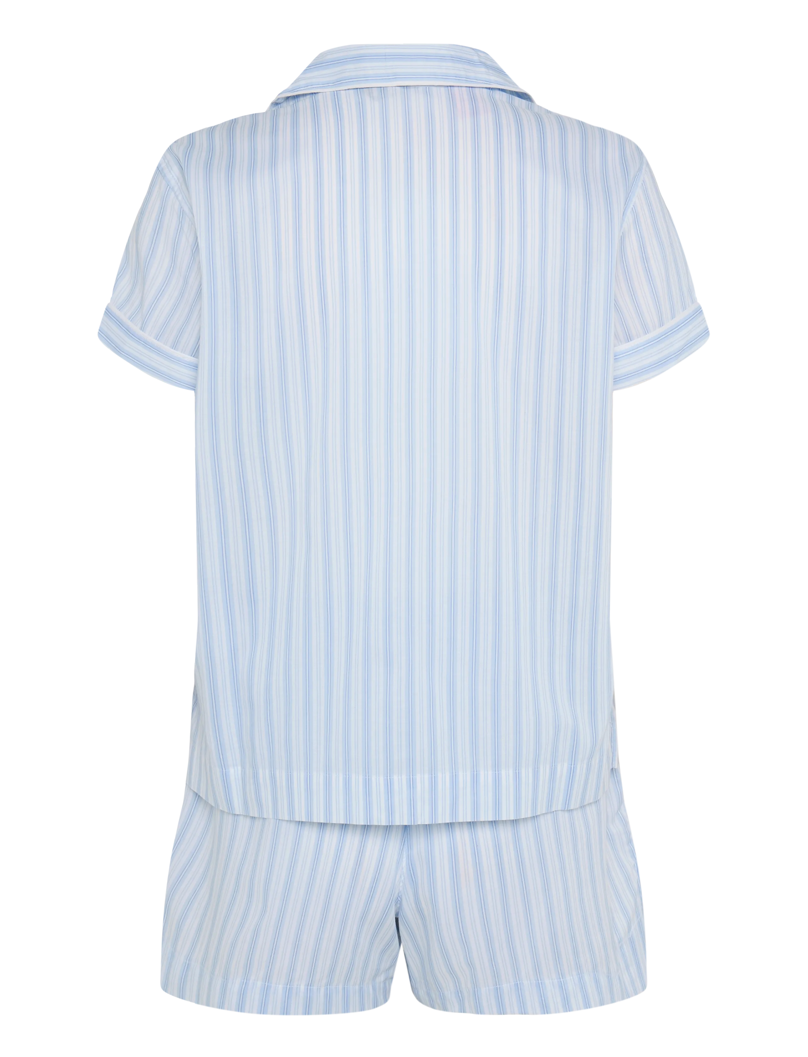 Lauren Ralph Lauren Homewear - LRL S/s notch collar boxer pj set - pyjamas - blue stripe - 2