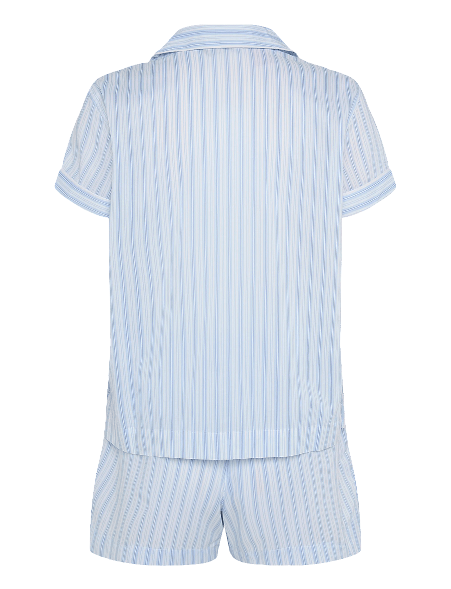 Lauren Ralph Lauren Homewear - LRL S/s notch collar boxer pj set - pyjamas - blue stripe - 2