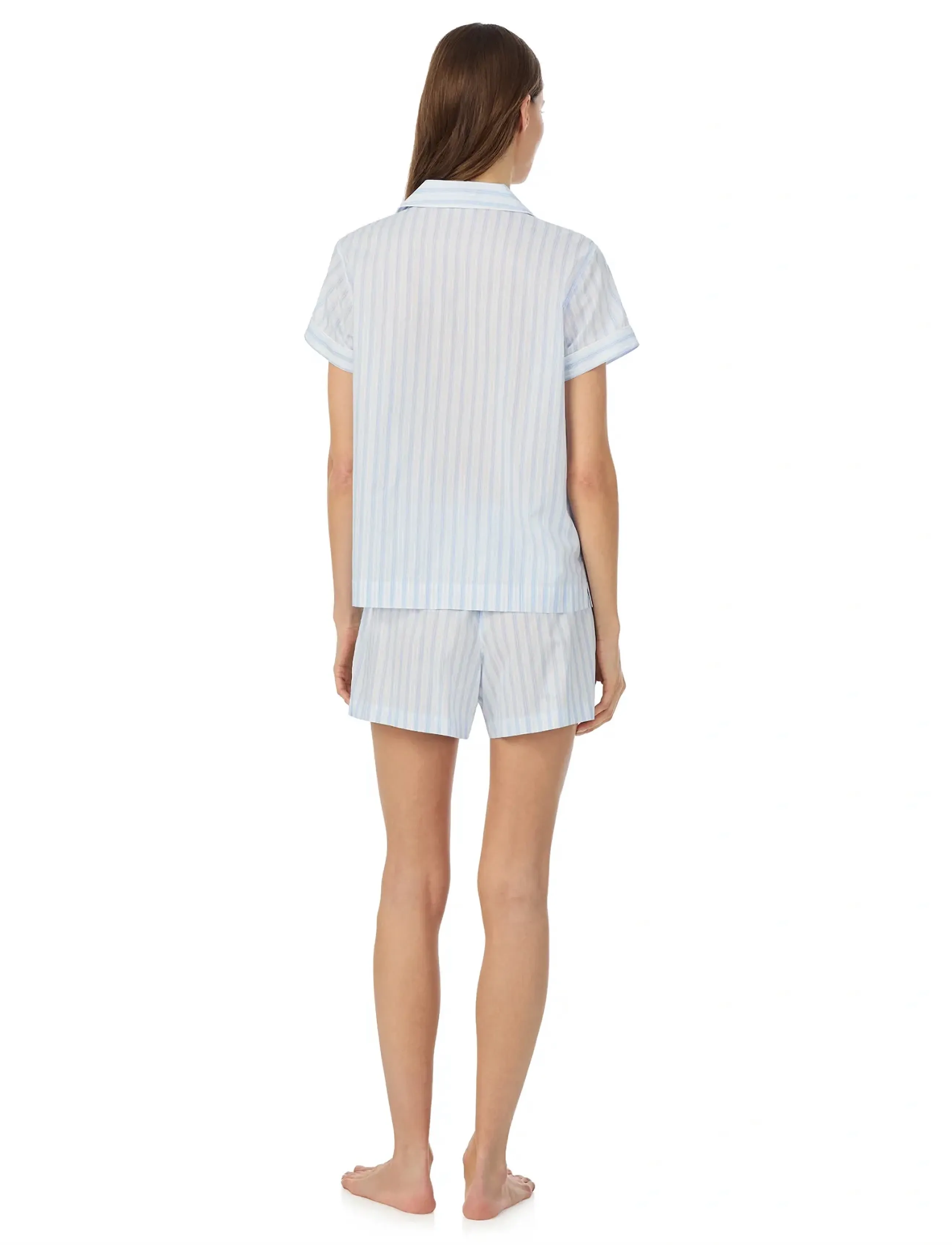 Lauren Ralph Lauren Homewear - LRL S/s notch collar boxer pj set - pyjamas - blue stripe - 3
